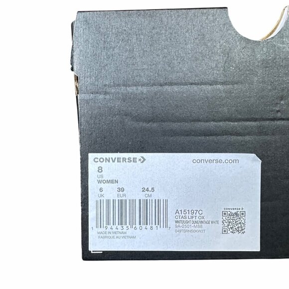 ⭐Converse Chuck Taylor Platform Pearls Lace 8 Women Shoes Party Sneaker A15197C - Picture 14 of 16